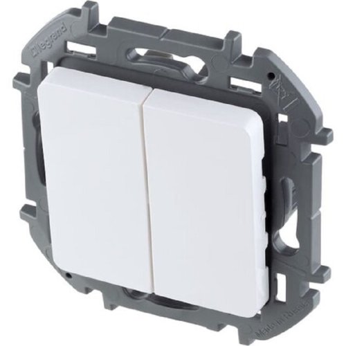 Выключатель без рамки Legrand Inspiria 2-кл. белый картинка